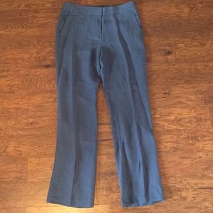 NWT, Loft, Wide Leg Linen Blend Pant, Blue, 10T